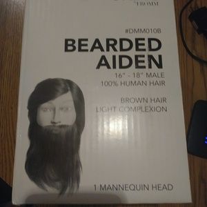 Mannequin Head Pivot Point Bearded Aiden NIB
